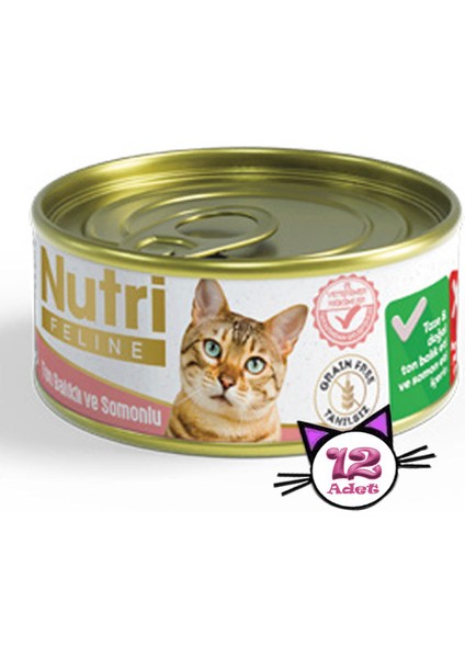 85GR Ton Somon 12ADET Yaş Kedi Maması