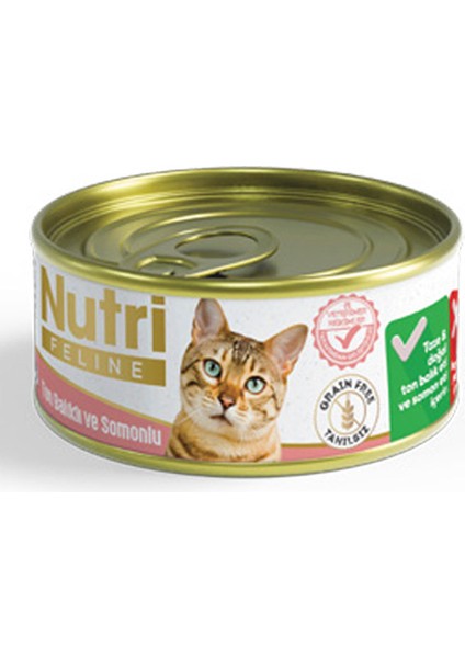 Nutri Feline 85GR Ton Somon 24ADET Yaş Kedi Maması