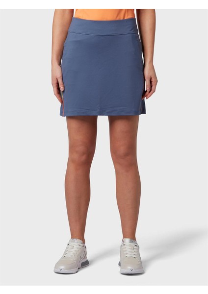 Length With Side Slits - Kadın Yan Yırtmaçlı Şortlu Etek