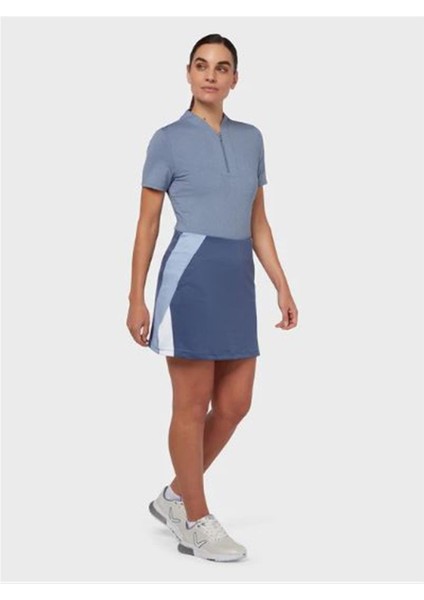 Colorblock With Side Slits Skort- Kadın Yan Yırtmaçlı Renk Bloklu Şortlu Etek