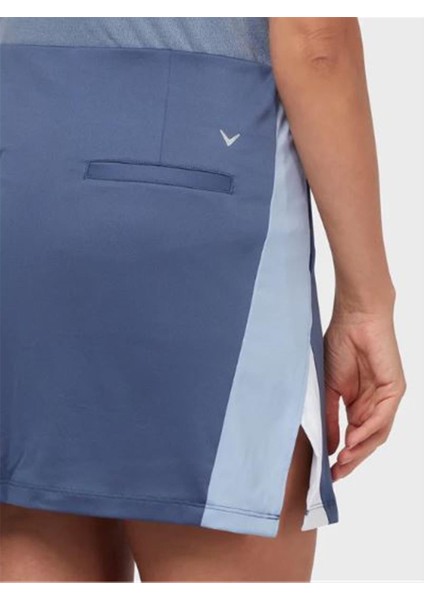 Colorblock With Side Slits Skort- Kadın Yan Yırtmaçlı Renk Bloklu Şortlu Etek