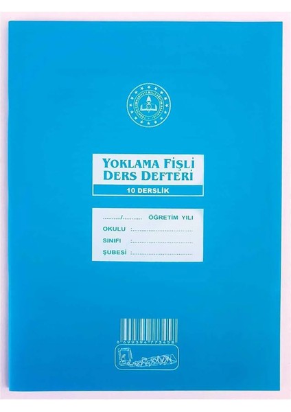 Yoklama Fişli Ders Defteri 10 Derslik Plastik Kapak