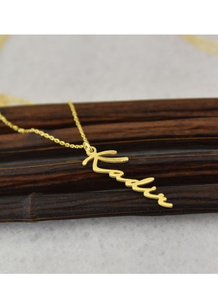 925 Ayar Gümüş Kaplama Isim Kolye