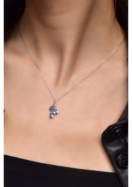 925 Ayar Gümüş Rodyum Kaplama Mart Ayı Doğum Taşlı Kübik Drop Kolye fiyatları