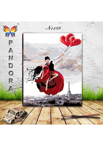 N1189 - Numaralı Boyama Seti - 40X50CM Kasnağa Gerili Ürün - Uçan Çift fiyatları