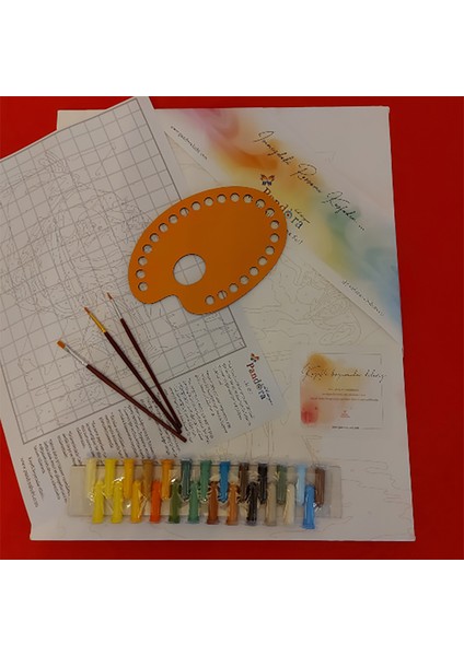 N1211 - Numaralı Boyama Seti - 40X50CM Kasnağa Gerili Ürün - Baykuşlar fırsatları