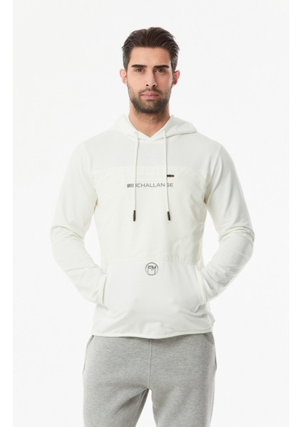 Baskılı Kanguru Cepli Sweatshirt