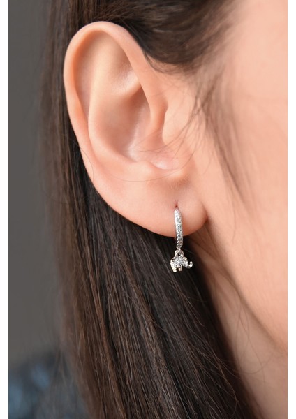 925 Ayar Gümüş Kaplama Fil Halka Küpe fırsatları