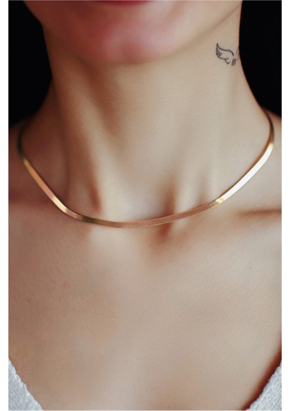 Italyan Yassı Zincir Kaplama 925 Ayar Gümüş Zincir