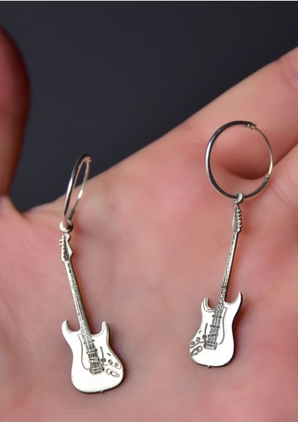 925 Ayar Gümüş Antik ve Etnik Desenli, Vintage Gitar Halkalı Küpe fiyatları