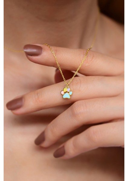 925 Ayar Gümüş Kaplama Mineli Pati Kolye fiyatları