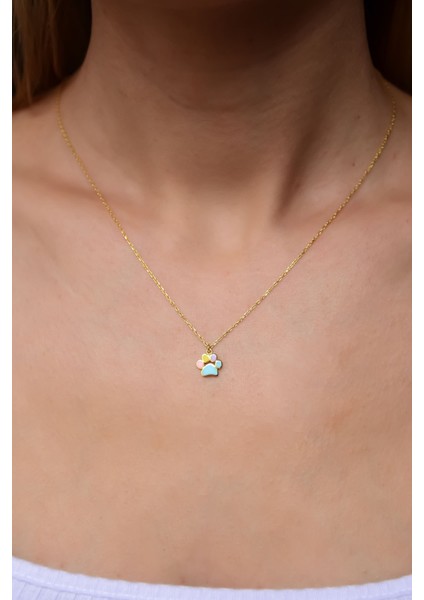 925 Ayar Gümüş Kaplama Mineli Pati Kolye modelleri