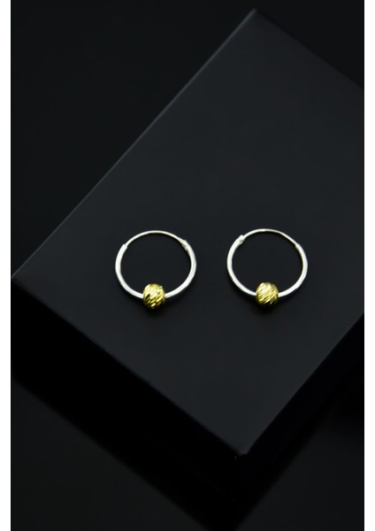 925 Ayar Gümüş Rodyum-Kaplama Tek Dorika Toplu Halka Küpe