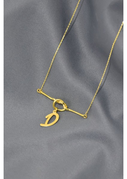 925 Ayar Gümüş Kaplama D Harfli Düğüm Kolye fırsatları