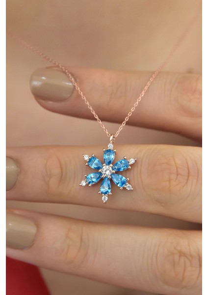 925 Ayar Kaplama Gümüş Kamelya Çiçeği Kolye fiyatları