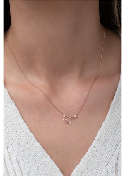 925 Ayar Gümüş Kaplama Gezegen Kolye fiyatları