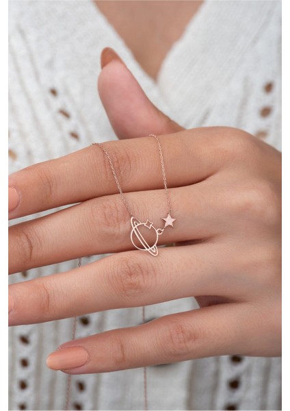 925 Ayar Gümüş Kaplama Gezegen Kolye modelleri