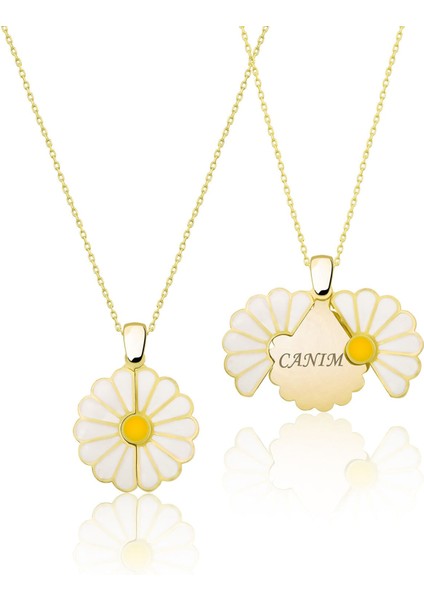 925 Ayar Gümüş Açılır Kapanır Canım Yazılı Papatya Parfüm Kolye fırsatları