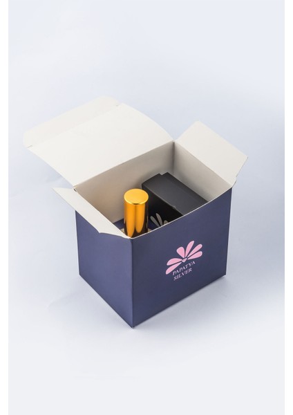 925 Ayar Gümüş Mineli Papatya Kolye Parfüm Hediyeli modelleri