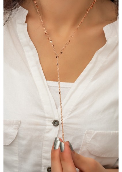 Kadın 925 Ayar Gümüş Sıralı Pul Kolye fiyatları