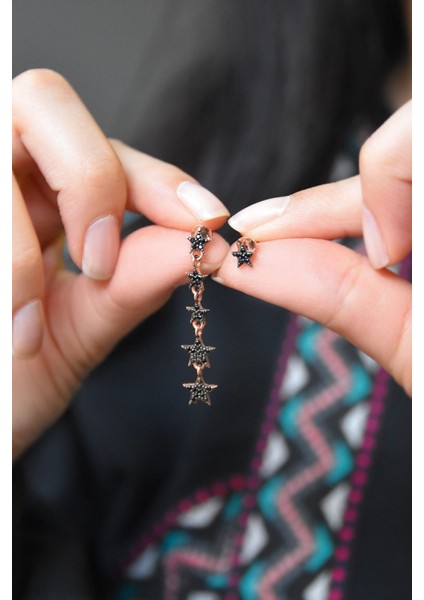 925 Ayar Gümüş Kaplama Kayan Yıldız Zincir Küpe fiyatları