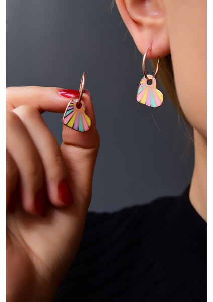 925 Ayar Gümüş Kaplama Mineli Kalp Küpe fiyatları