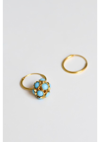 925 Ayar Gümüş Kaplama Top Küre Halka Kadın Küpe fiyatları