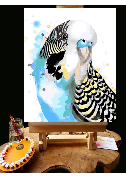 N1194 - Numaralı Boyama Seti - 40X50CM Kasnağa Gerili Ürün - Kanarya