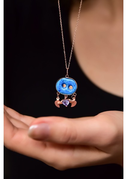 925 Ayar Gümüş Kaplama Camdaki Kadın Süryani Kolye fiyatları