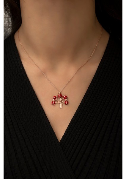 Uğur Böceği Hayat Ağacı Kolye Kaplama 925 Ayar Gümüş fiyatları