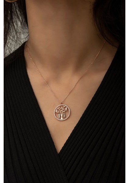 Hayat Ağacı Sevgili Aşk Kolye Kaplama 925 Ayar Gümüş fiyatları