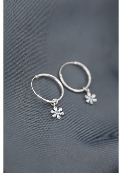 925 Ayar Gümüş Kaplama Papatya Halka Küpe fiyatları