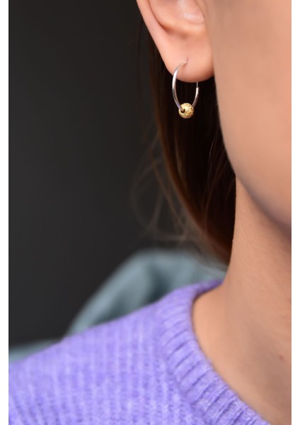 925 Ayar Gümüş 2 Renk Dorika Toplu Halka Küpe fiyatları