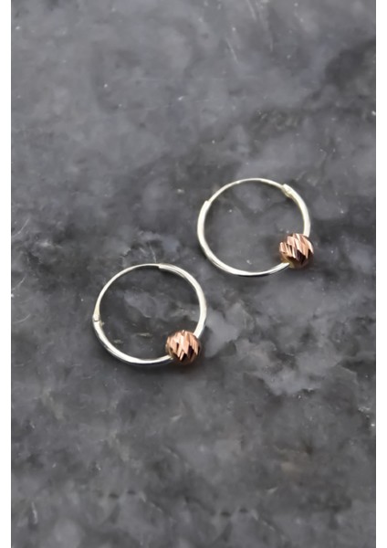 925 Ayar Gümüş Rodyum-Kaplama Tek Dorika Toplu Halka Küpe