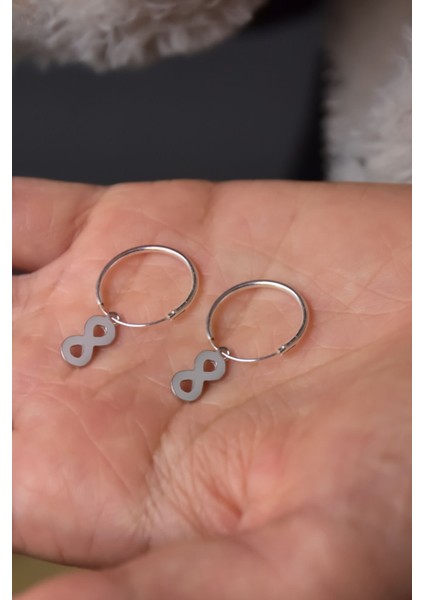 925 Ayar Gümüş Kaplama Sonsuzluk Halka Küpe fiyatları