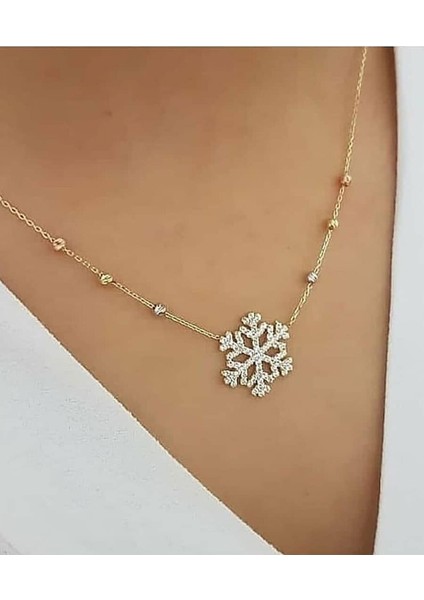 925 Ayar Dorica Toplu Zirkon Taşlı Kartanesi Gümüş Kolye