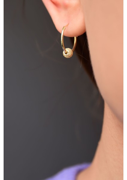 925 Ayar Gümüş Kaplama Dorika Toplu Halka Küpe