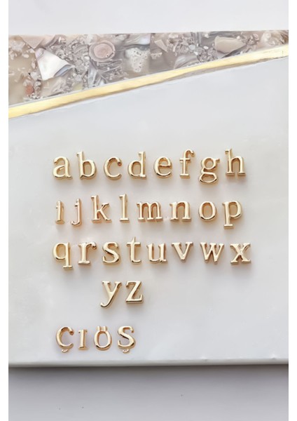 925 Ayar Gümüş Kaplama Mini Üç Boyutlu Ç Harfi Kalp Kolye fiyatları