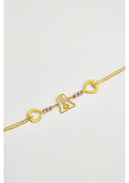 925 Ayar Gümüş Kaplama Dorika Toplu Parlayan Aşkın Harfi Bileklik fiyatları