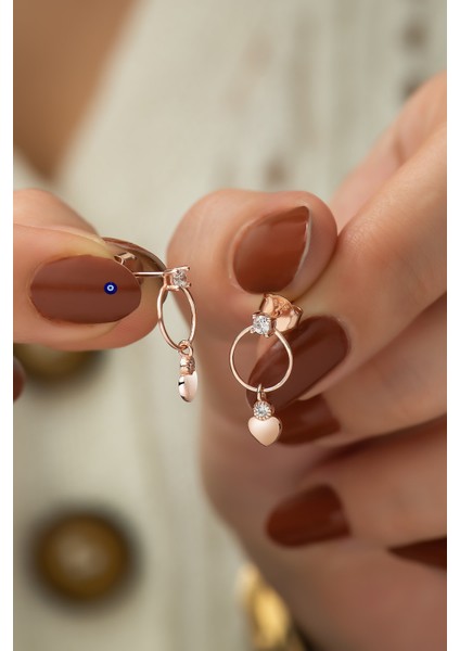 Tektaş Haklalı Kalp Sallantılı Küpe 925 Ayar Gümüş fiyatları