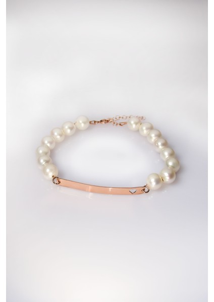 925 Ayar Gümüş Kaplama Incili , Kalp Şekilli Plaka Bileklik fiyatları