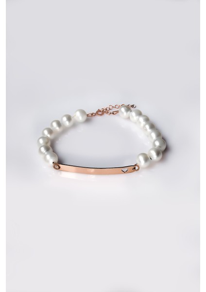 925 Ayar Gümüş Kaplama Incili , Kalp Şekilli Plaka Bileklik modelleri