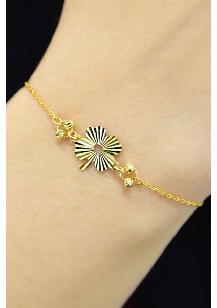 925 Ayar Gümüş Kaplama Yonca Kristal Kesim Bileklik fiyatları