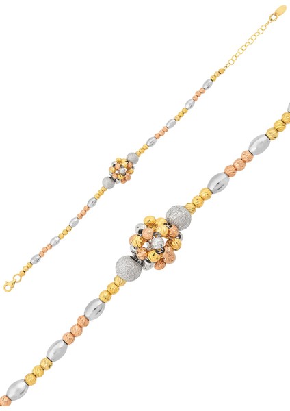 Renkli Dorica Toplu Küme Fantezi Bileklik - 925 Ayar Gümüş Bileklik fiyatları