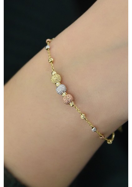 925 Ayar Gümüş Sim Dorika Top Bileklik