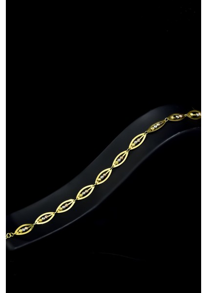 925 Ayar Gümüş Kaplama Üç Renk Dorika Toplu Bileklik