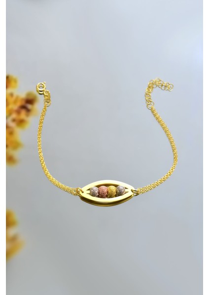 925 Ayar Gümüş Kaplama Üç Renkli Sim Dorika Toplu Bileklik fırsatları