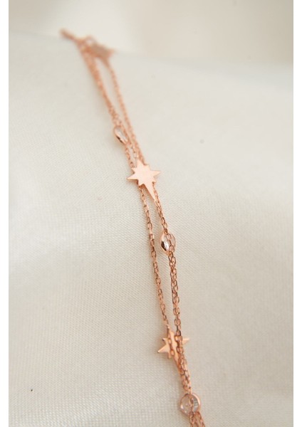 Kadın Kutup Yıldızı Detaylı Zirkon Taş Model Kaplama 925 Ayar Gümüş Bileklik fırsatları