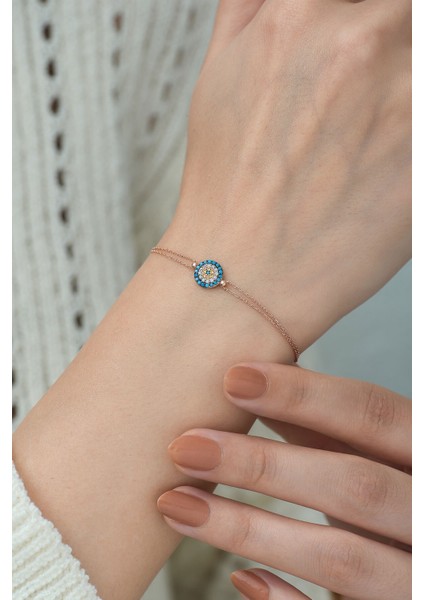 925 Ayar Zirkon Taşlı Gümüş Nazar Bileklik fiyatları