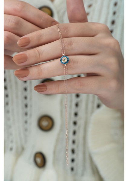 925 Ayar Zirkon Taşlı Gümüş Nazar Bileklik modelleri